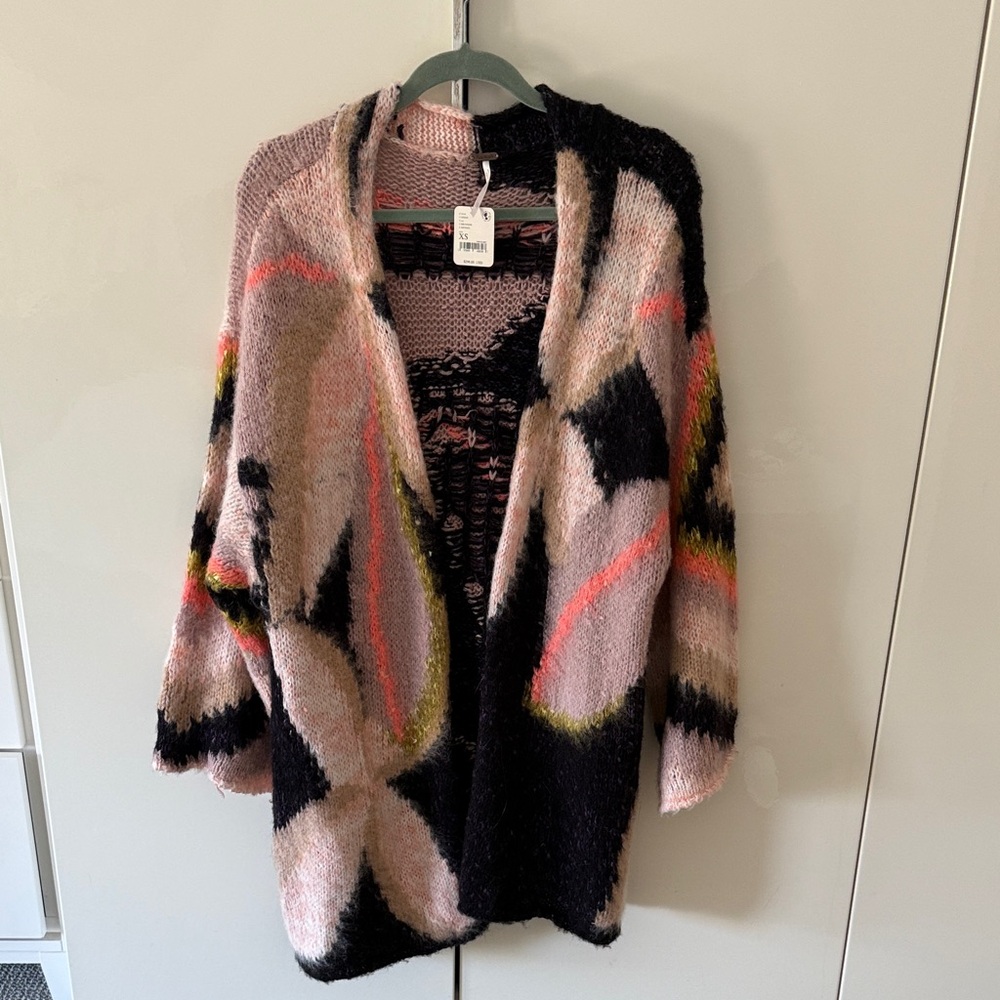 NWT Free People Multicolor Cardigan XS
